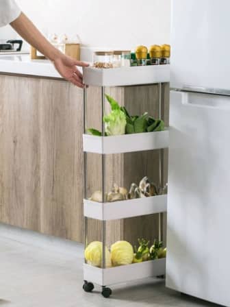 4 Layer Storage Trolley Kitchen Bathroom Rack Tower Cart_4